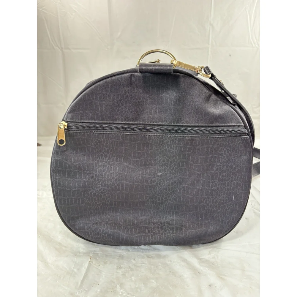 Carlos Falchi Sport Black travel tote Duffle Bag overnight weekender